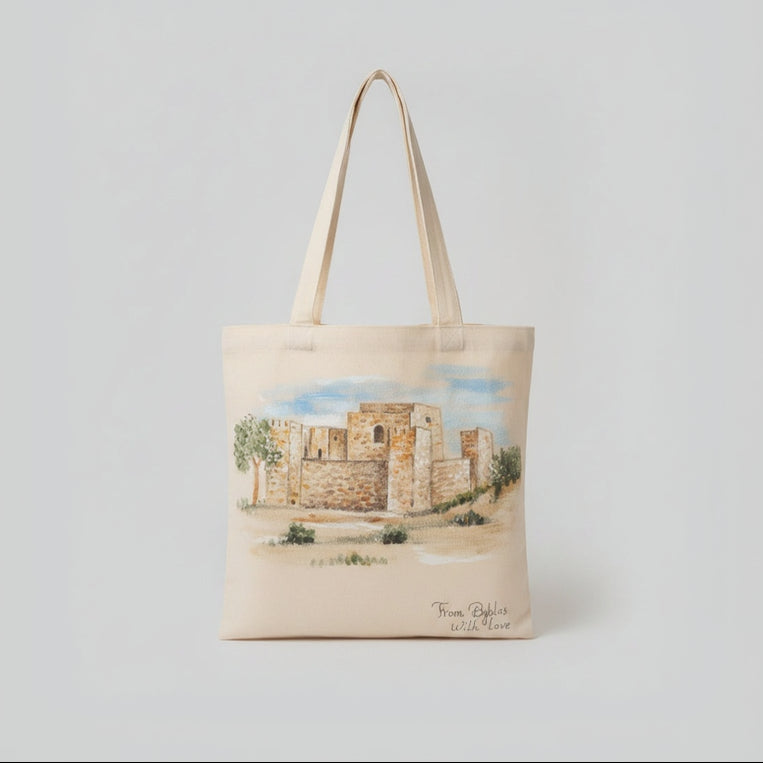 Byblos Citadel Small Handpainted Tote Bag