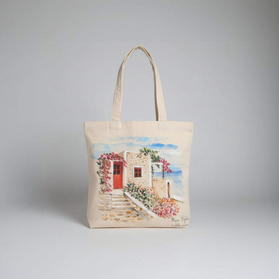 Byblos Site Small Handpainted Tote Bag